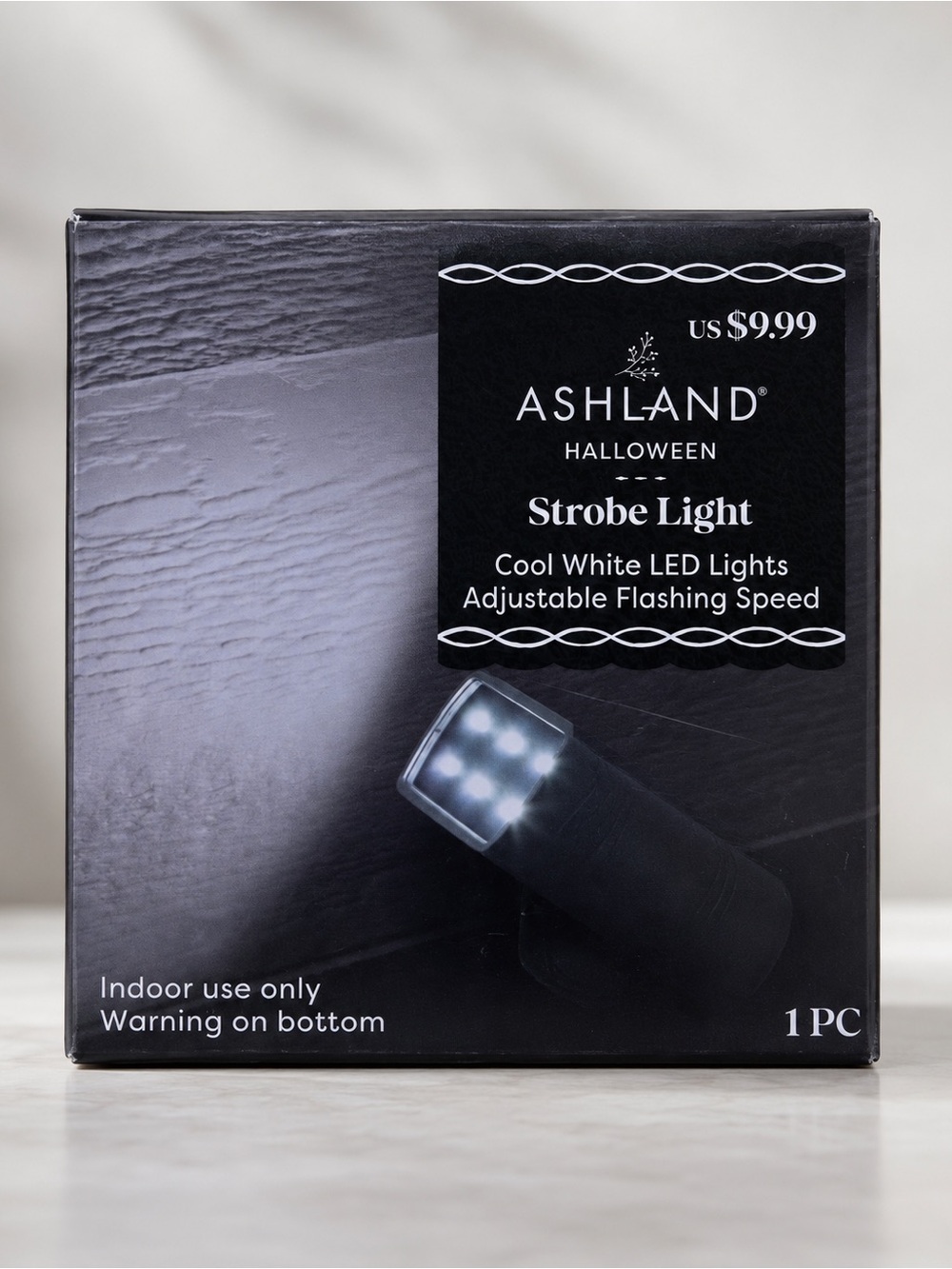 Ashland Halloween Strobe Light Cool White LED Adjustable Flashing Indoor